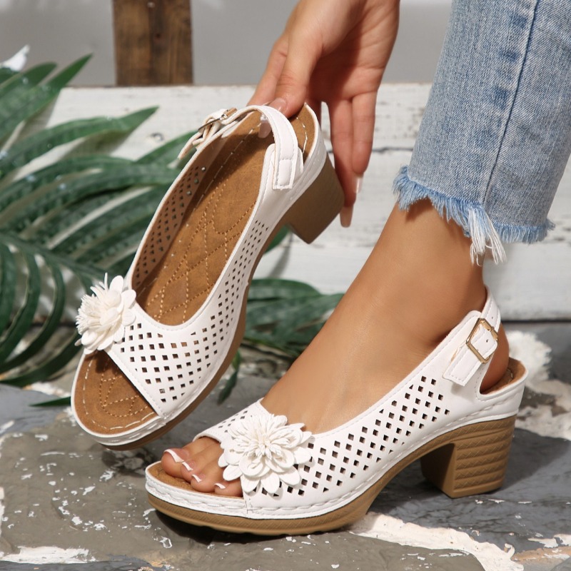 Women'S Shoes Veja - Sandálias Femininas de Salto Grosso Verão