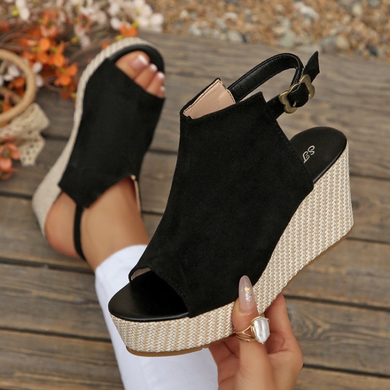 Espadrille Wedge Shoes - Sandálias Femininas de Verão com Plataforma