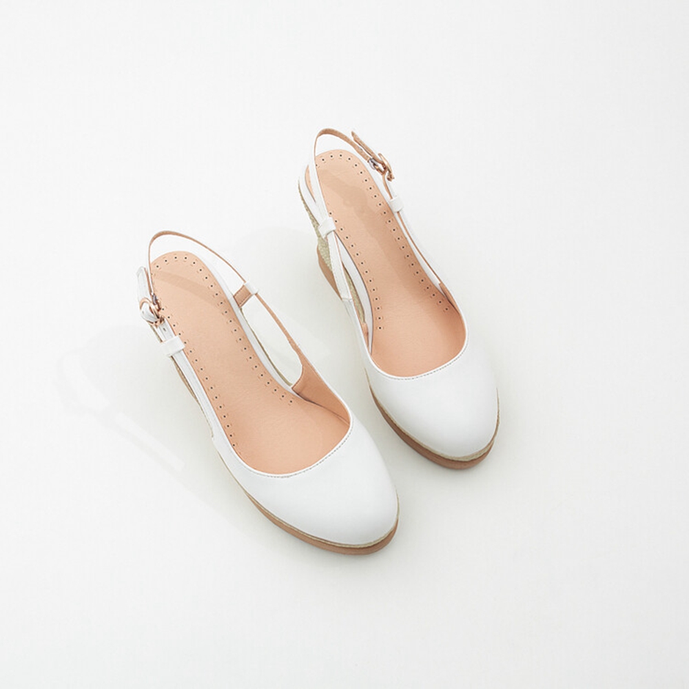Espadrille Wedge Shoes - Sandálias femininas com tiras em T,