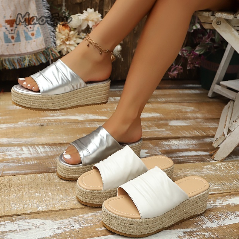 Espadrille Wedge Shoes - Sandálias Femininas Anabela Espadrille com Detalhes