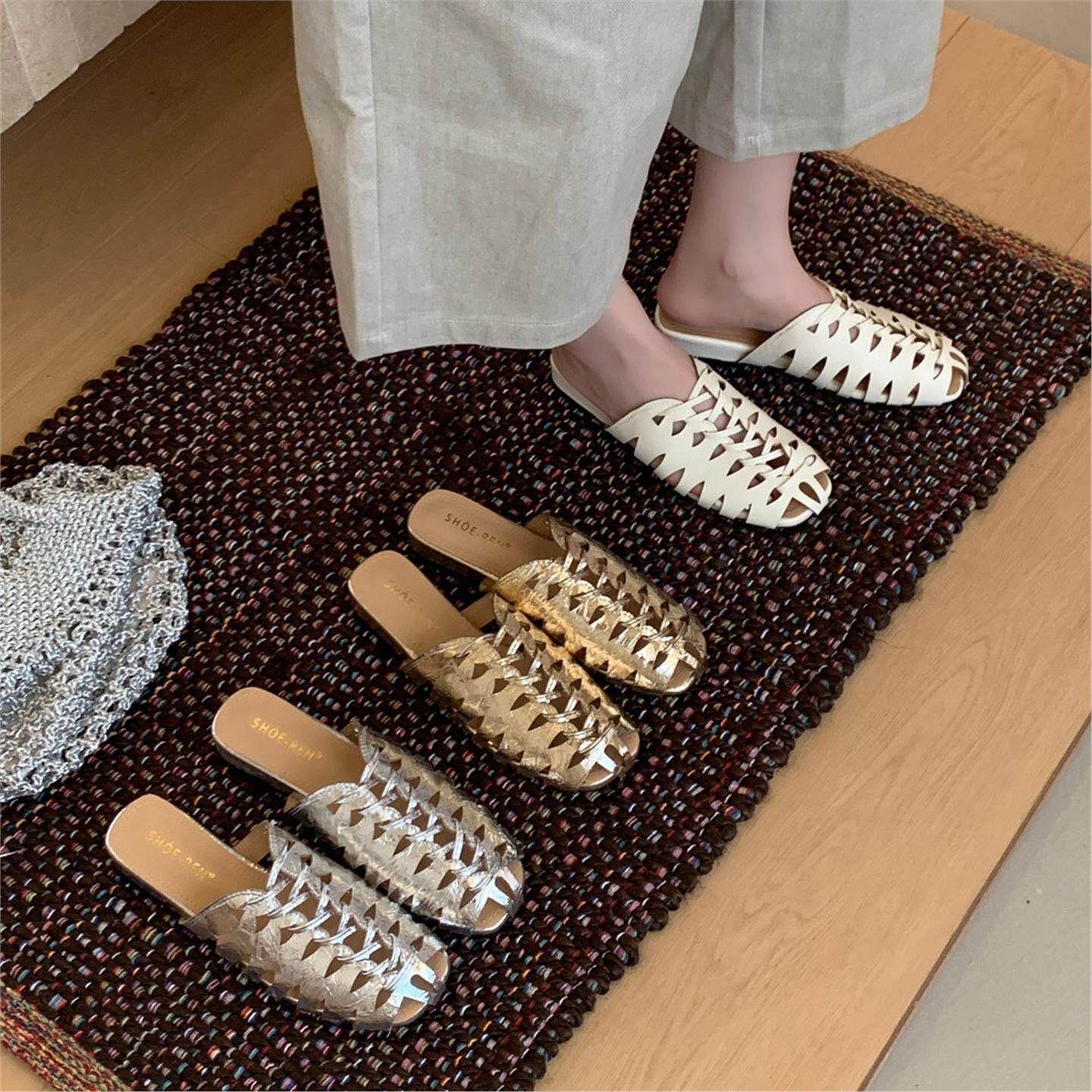 Women Shoes Luxury Brand - Sandálias Casuais Femininas de Luxo Artesanais