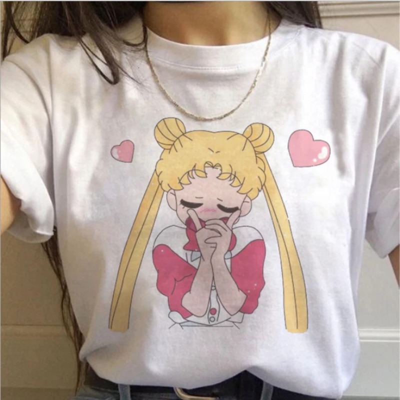 Women'S Shoes In The 90S - Camiseta 90s anime marinheiro lua retro