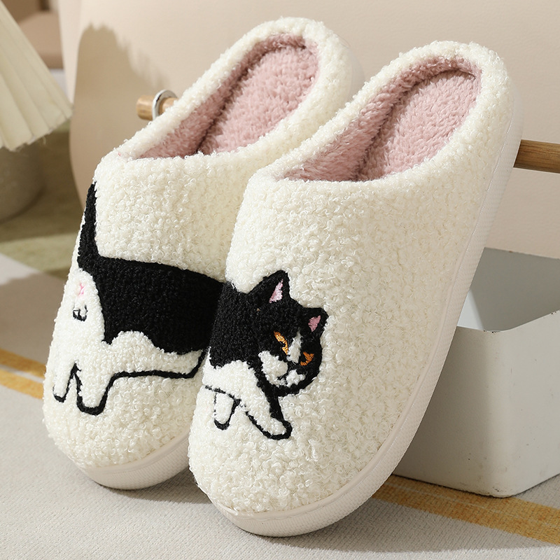 Women Shoes Winter - Inverno de pelúcia bonito dachshund bordado