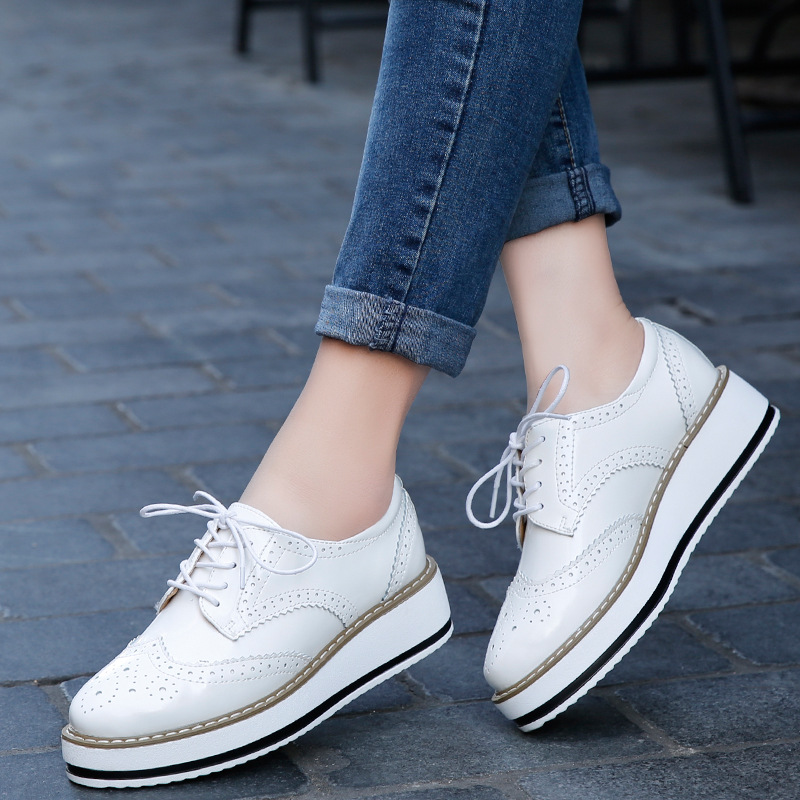 Espadrille Wedge Shoes - Mulheres sapatos de couro sapatos de