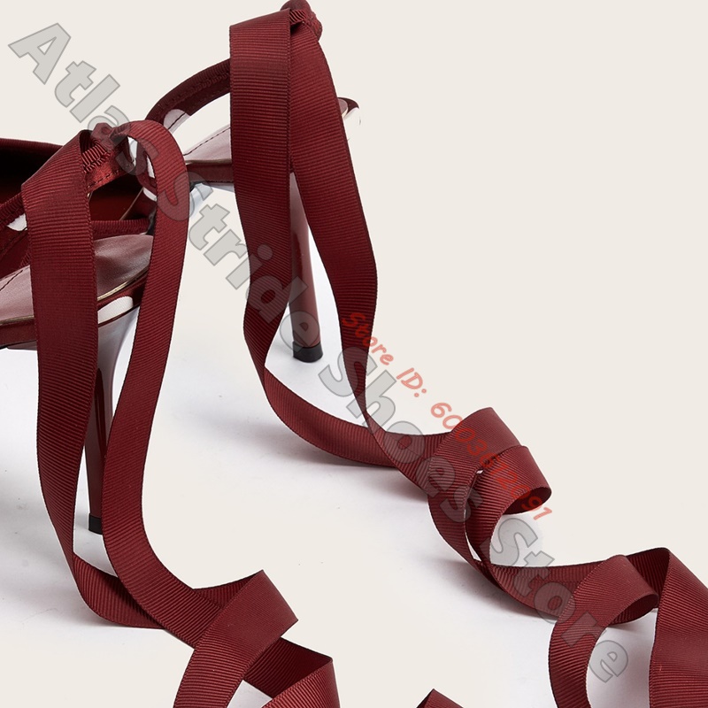 Sandálias Sexy de Salto Fino c - Ribbon Tie Heel avaliação e preço