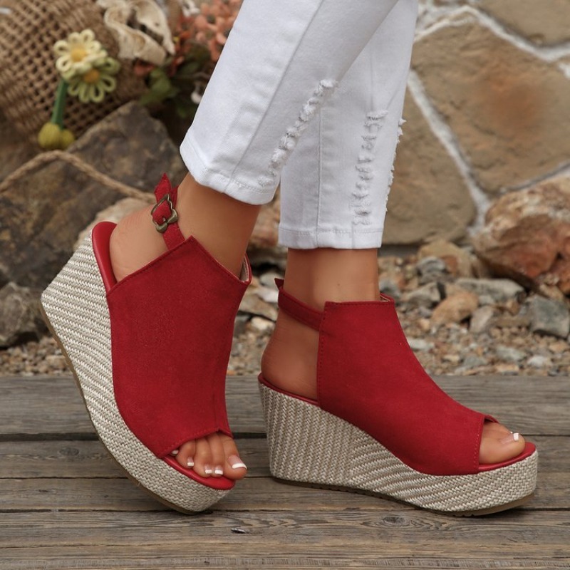 Sandálias Femininas de Verão c - Espadrille Wedge Shoes avaliação e preço