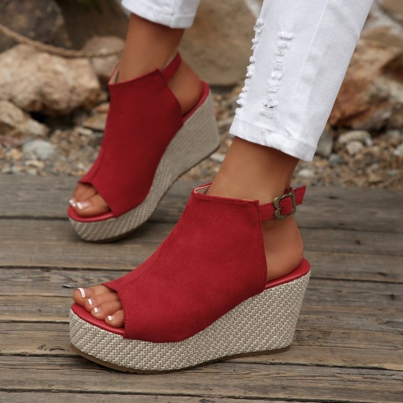 Sandálias Femininas de Verão c - Espadrille Wedge Shoes avaliação e preço