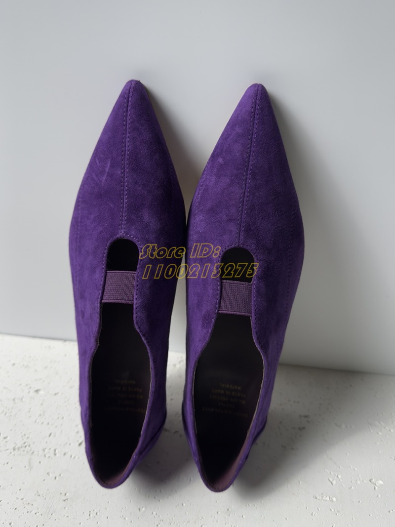 Camurça roxa bombas de dedo do - Women Shoes Winter avaliação e preço