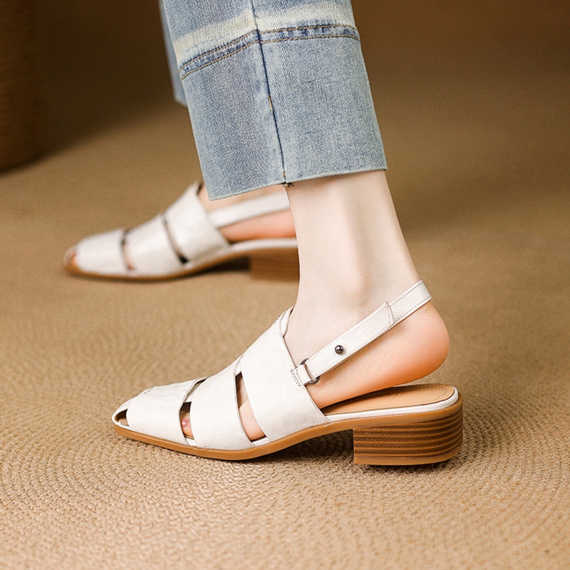 Novo verão sandálias femininas - Square Toe Mule avaliação e preço