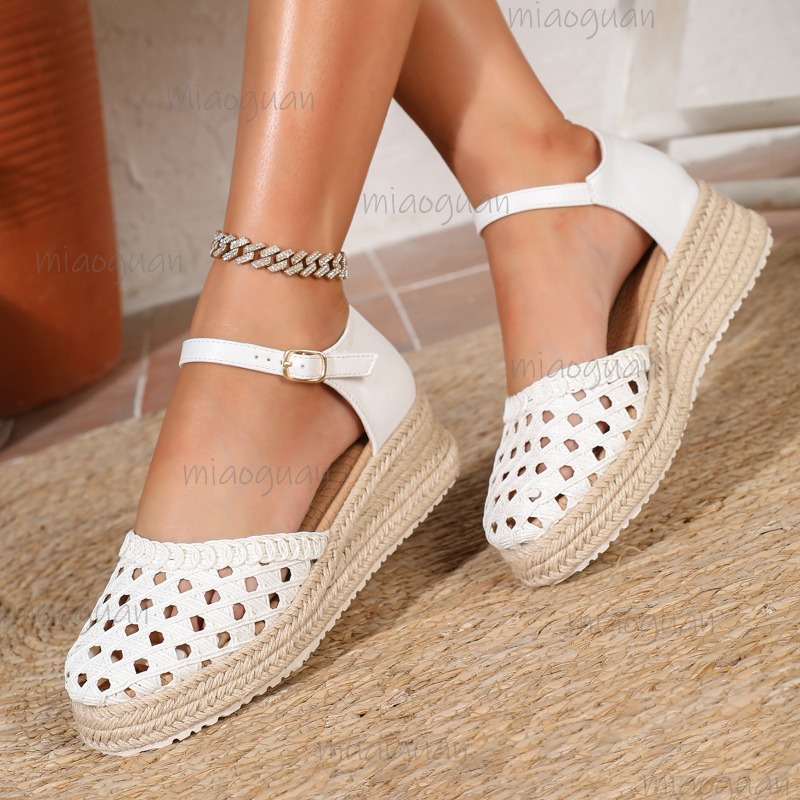 Sandálias Anabela Boho Feminin - Espadrille Wedge Shoes avaliação e preço
