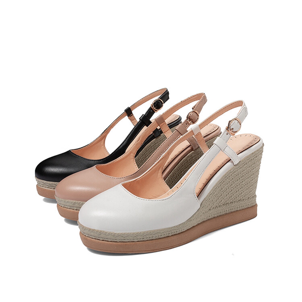 Sandálias femininas com tiras  - Espadrille Wedge Shoes avaliação e preço