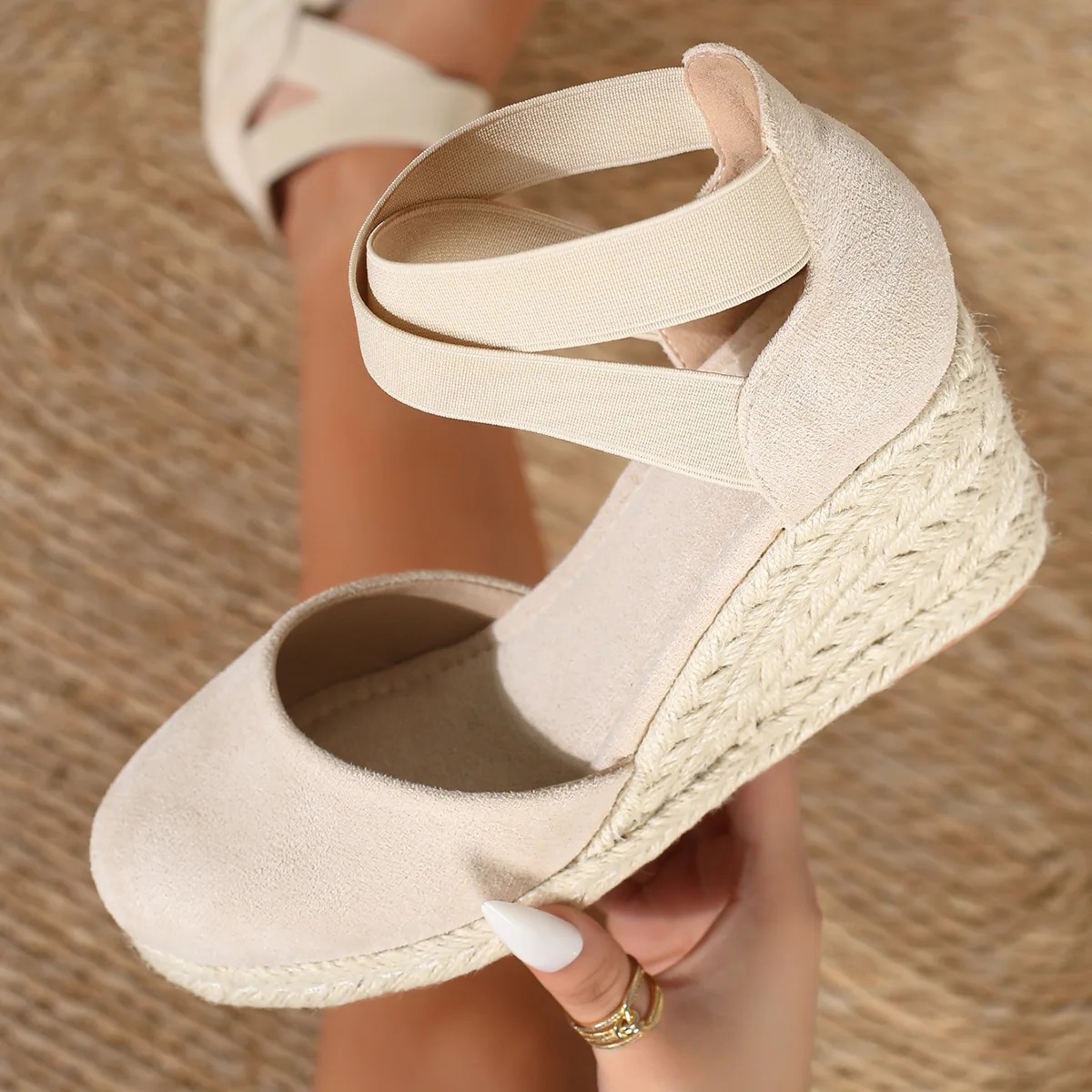 Sandálias Anabela Espadrille F - Espadrille Wedge Shoes avaliação e preço