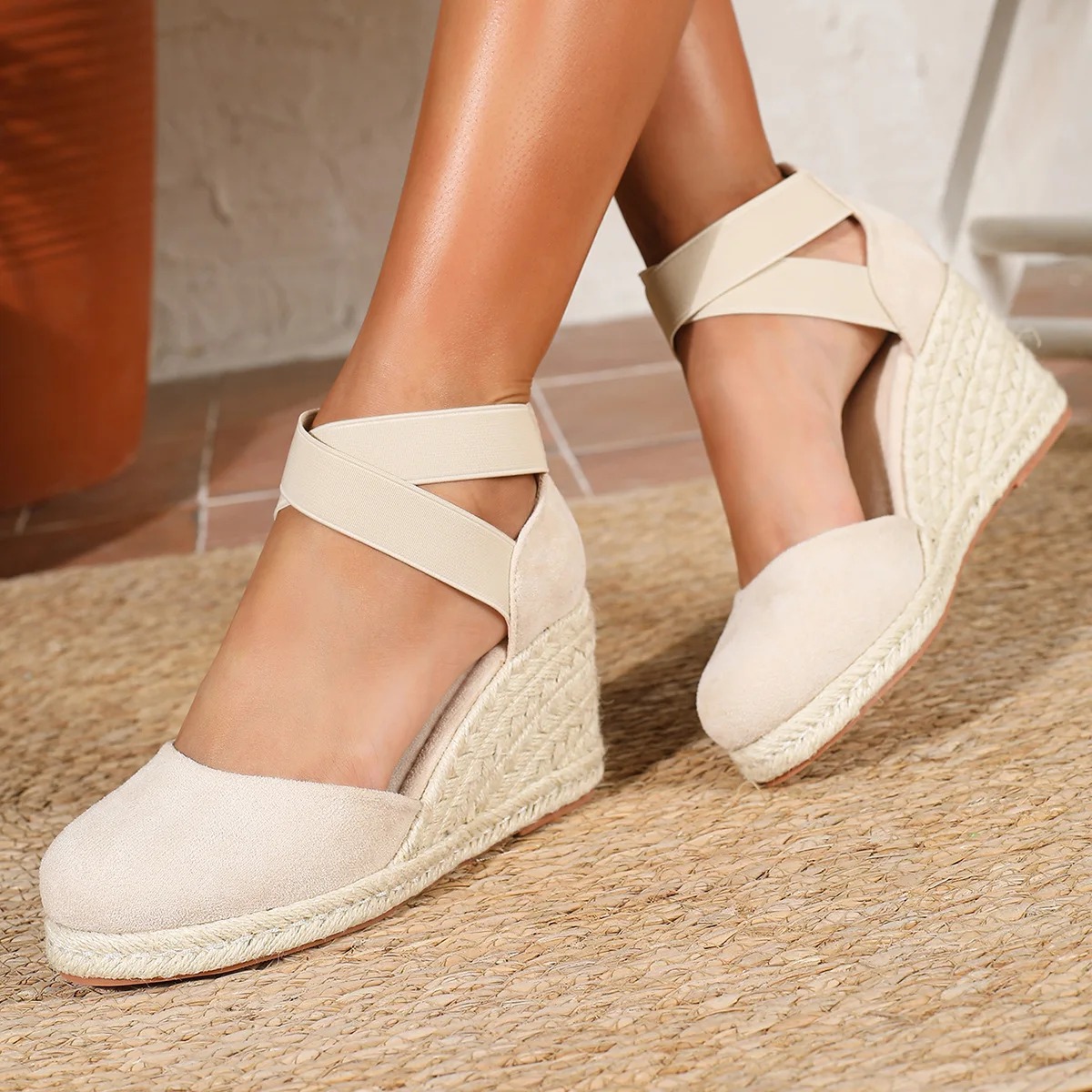 Sandálias Anabela Espadrille F - Espadrille Wedge Shoes avaliação e preço