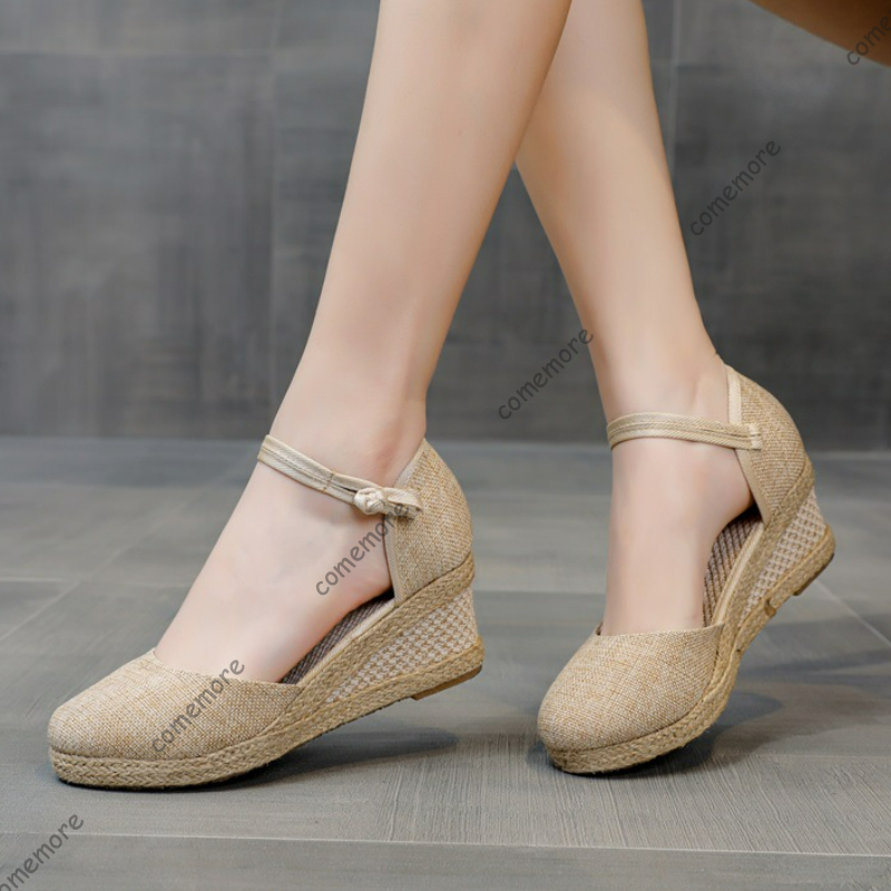 Comemore sandálias de salto al - Espadrille Wedge Shoes avaliação e preço
