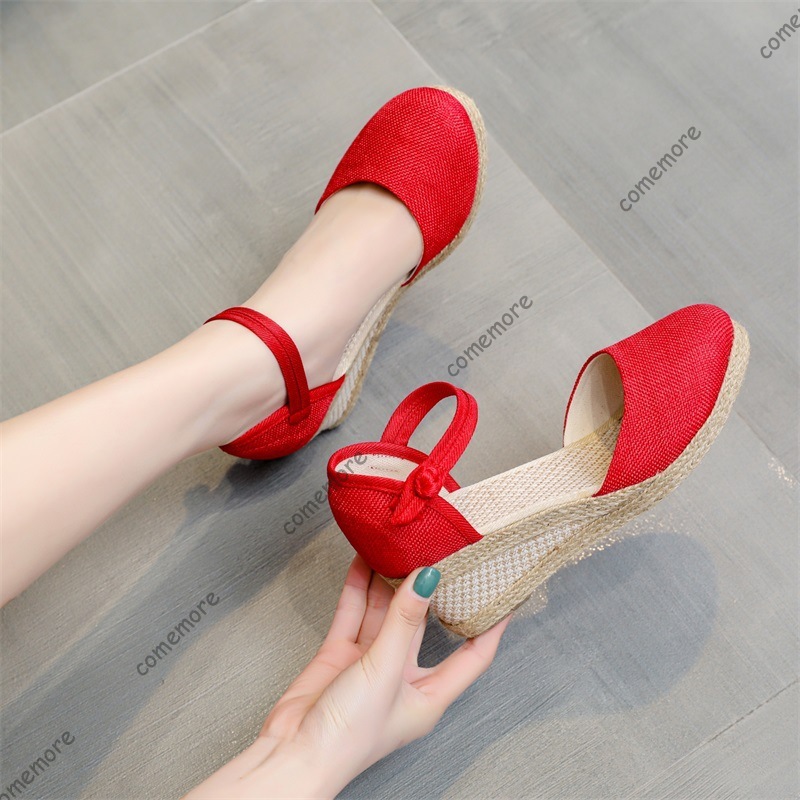 Comemore sandálias de salto al - Espadrille Wedge Shoes avaliação e preço