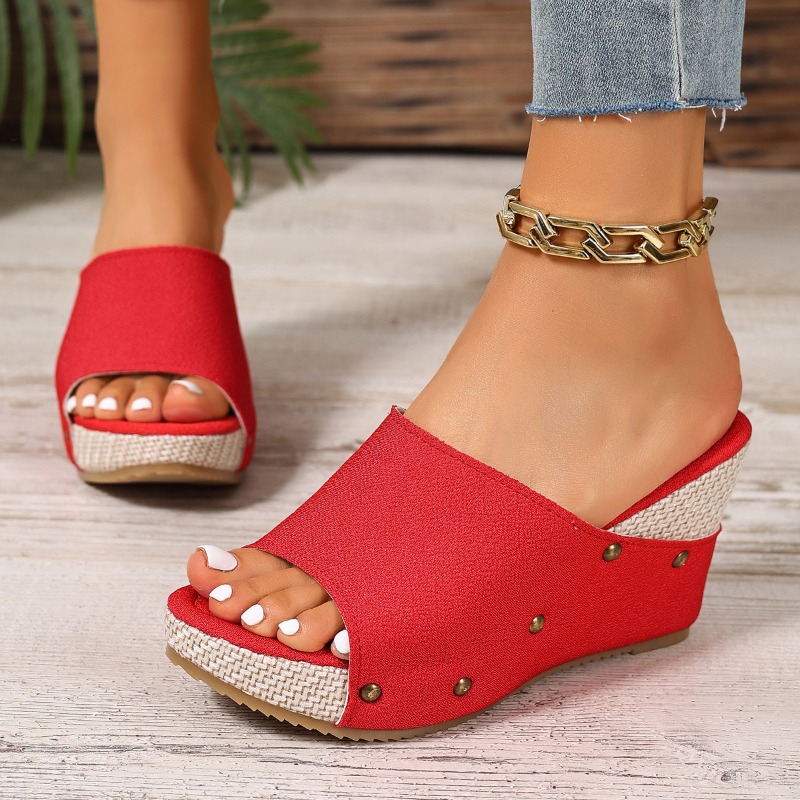 Novas Sandálias Femininas de V - Espadrille Wedge Shoes avaliação e preço