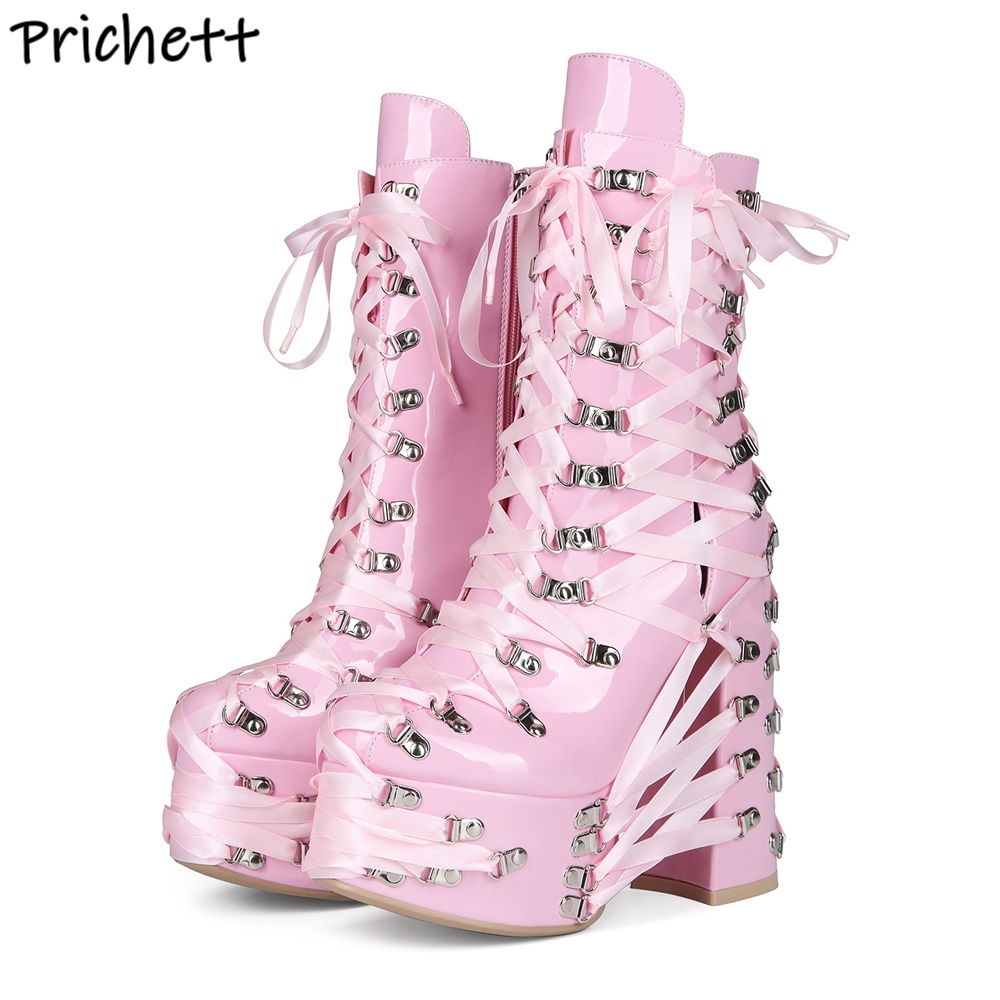 Preto rosa cruz amarrada torno - Ribbon Tie Heel avaliação e preço