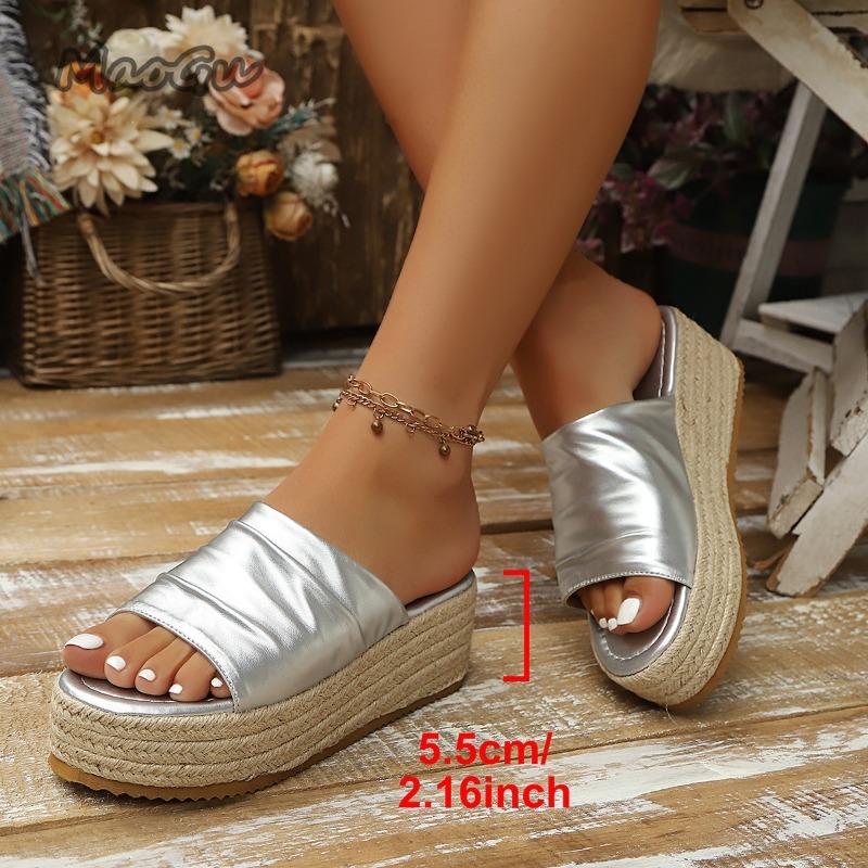Sandálias Femininas Anabela Es - Espadrille Wedge Shoes avaliação e preço