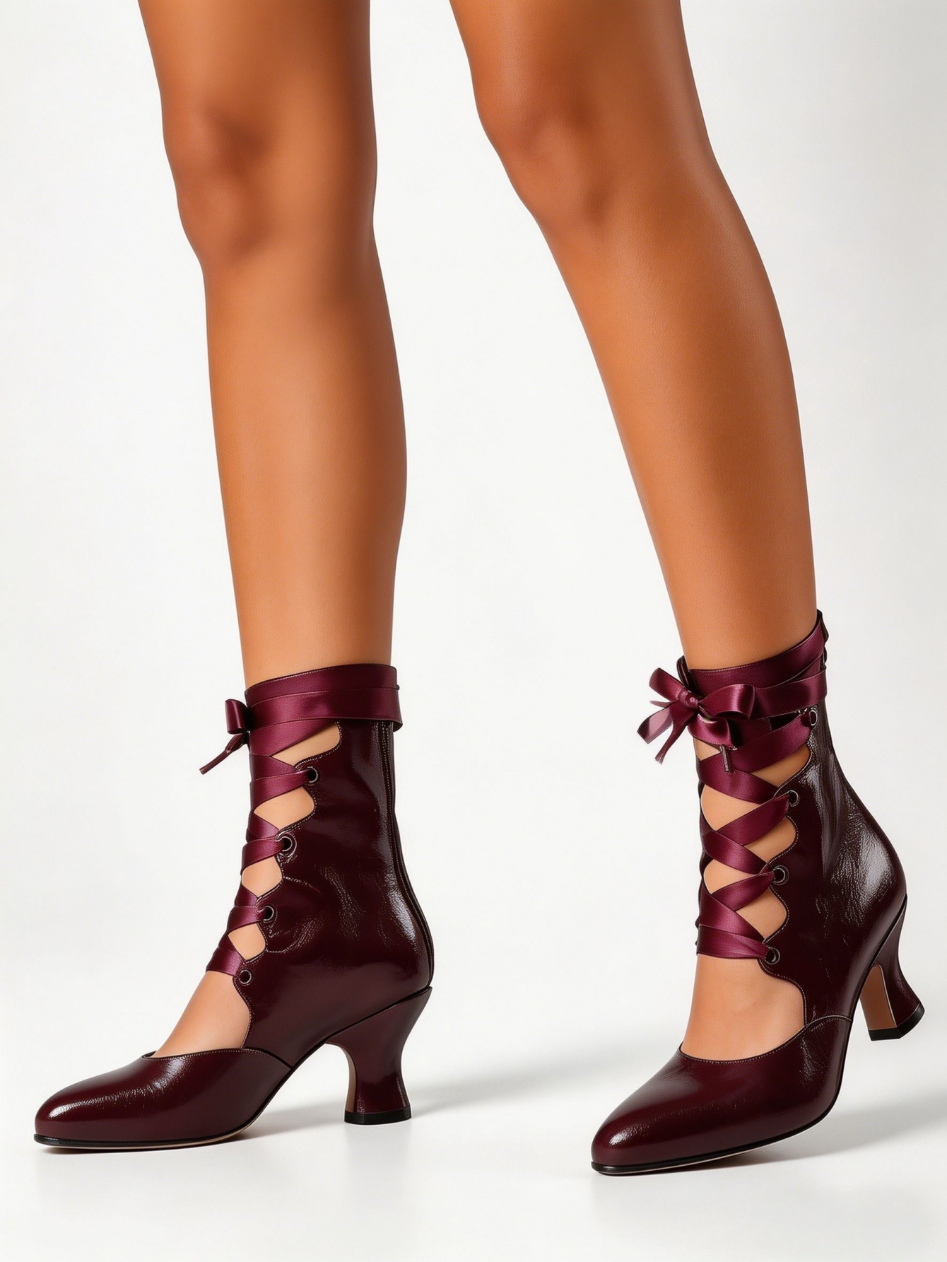Sapatos de Salto Alto Góticos  - Ribbon Tie Heel avaliação e preço