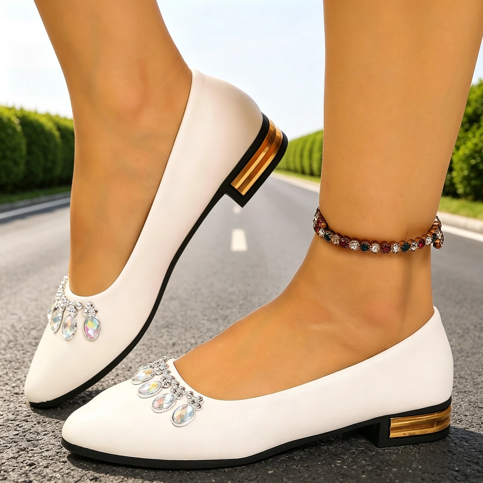 Sapatilhas Femininas de Bico F - Women'S Shoes Plus Size avaliação e preço