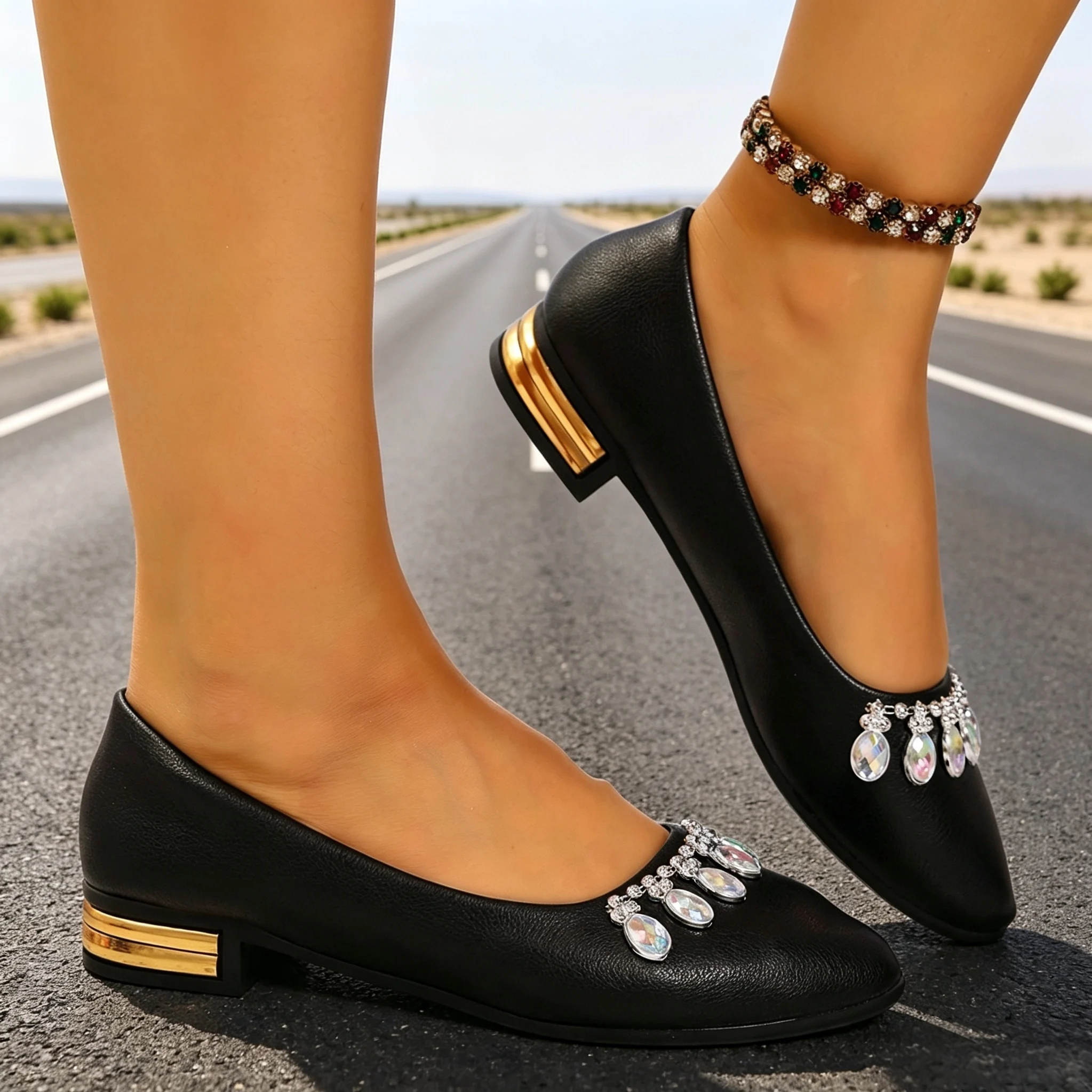 Sapatilhas Femininas de Bico F - Women'S Shoes Plus Size avaliação e preço