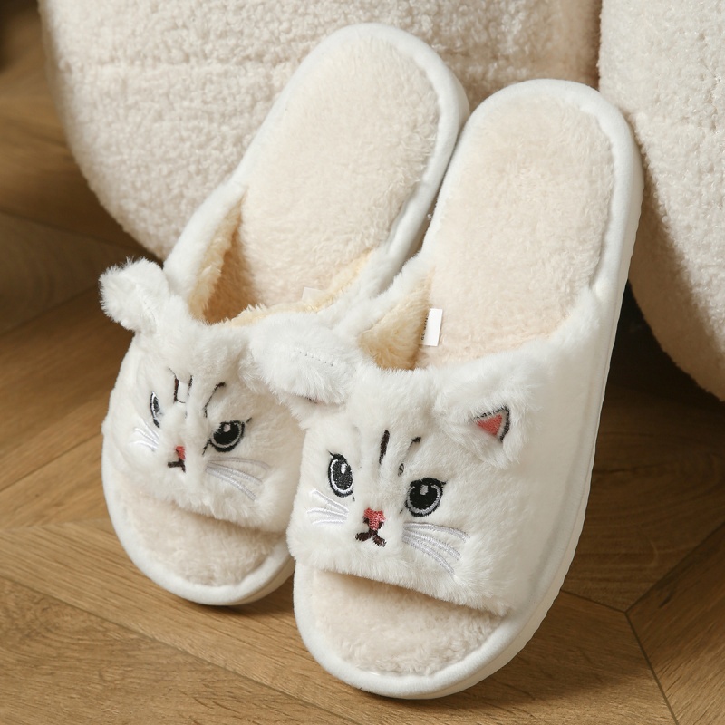 Chinelos de Pelúcia de Gato Fo - Women Shoes Winter avaliação e preço