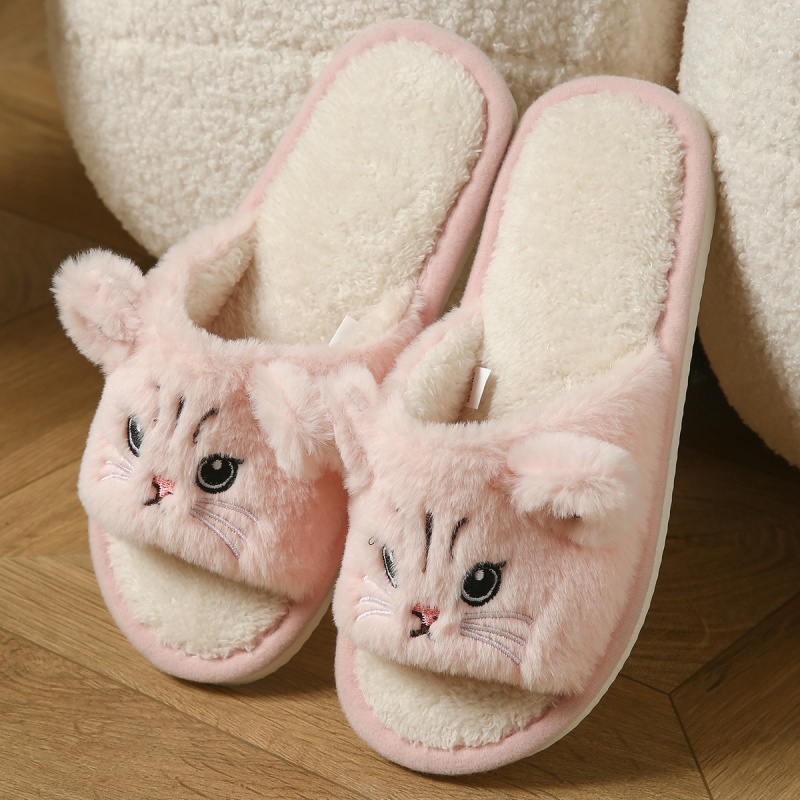 Chinelos de Pelúcia de Gato Fo - Women Shoes Winter avaliação e preço