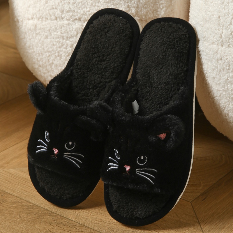 Chinelos de Pelúcia de Gato Fo - Women Shoes Winter avaliação e preço