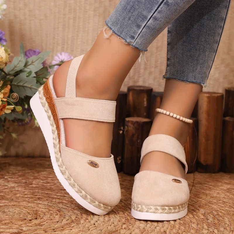 Sandálias Femininas de Dedo Fe - Espadrille Wedge Shoes avaliação e preço