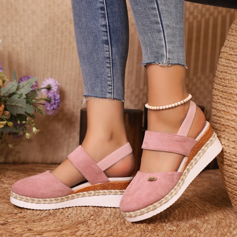 Sandálias Femininas de Dedo Fe - Espadrille Wedge Shoes avaliação e preço