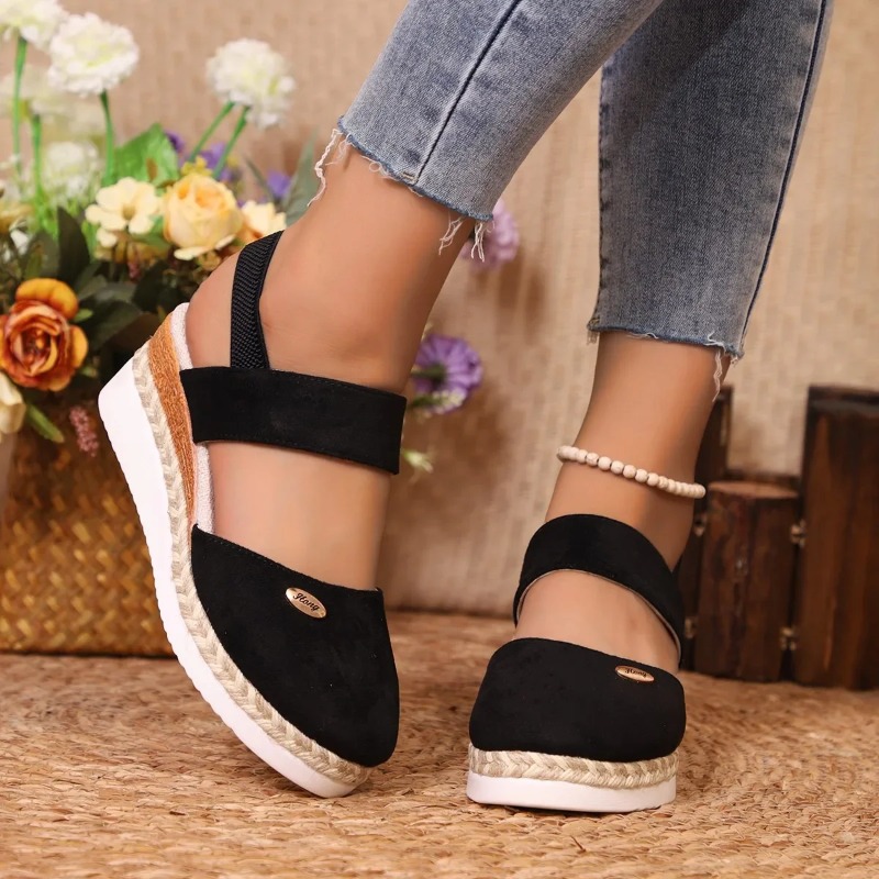 Sandálias Femininas de Dedo Fe - Espadrille Wedge Shoes avaliação e preço