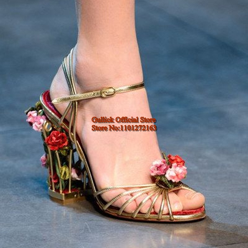 Luxo gaiola de pássaro sandáli - Strappy Heeled Sandals avaliação e preço