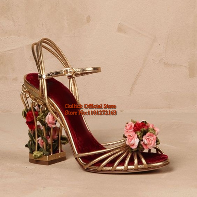 Luxo gaiola de pássaro sandáli - Strappy Heeled Sandals avaliação e preço