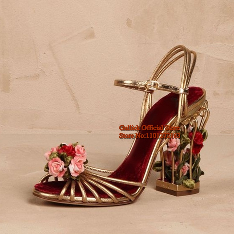 Luxo gaiola de pássaro sandáli - Strappy Heeled Sandals avaliação e preço