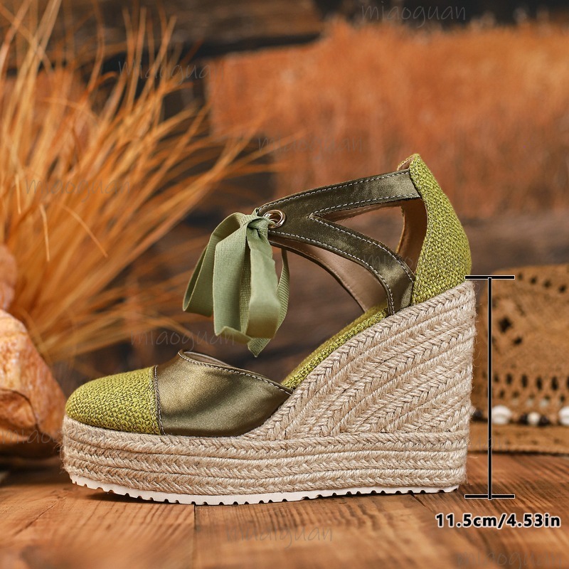 Sandálias Casuais Femininas de - Espadrille Wedge Shoes avaliação e preço