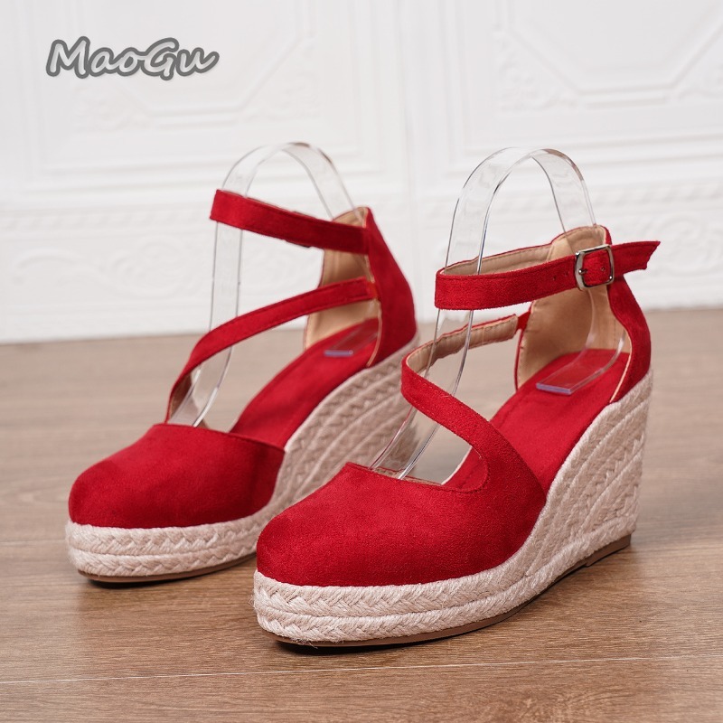 Sandálias Anabela Femininas de - Espadrille Wedge Shoes avaliação e preço