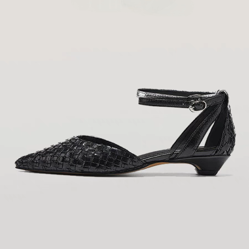 Dedo do pé apontado salto baix - Women Shoes Brands avaliação e preço